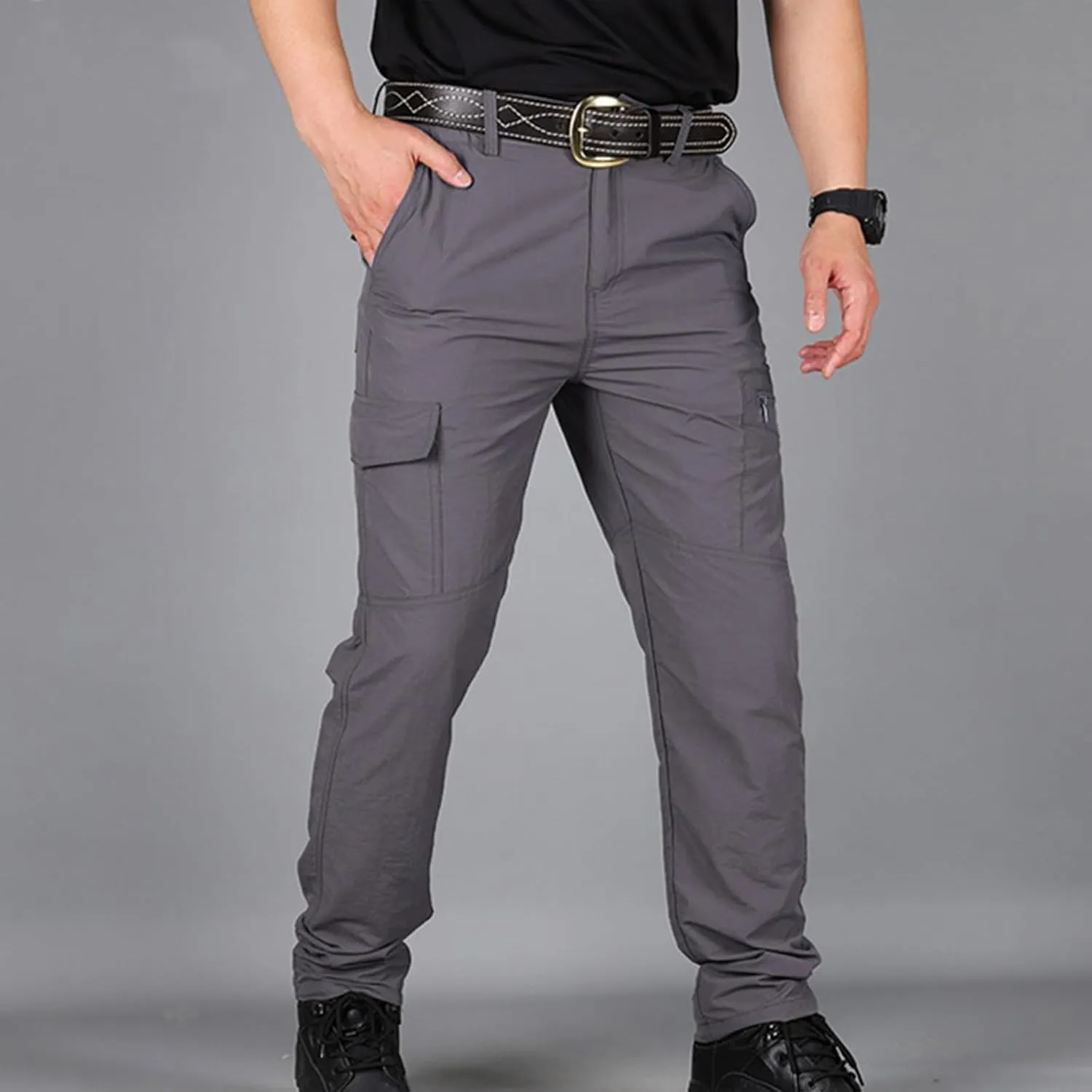 Men's Outdoor Cargo Hiking Pants Lightweight Waterproof Quick Dry Tactical Pants Casual Work Pants Joggers Trousers