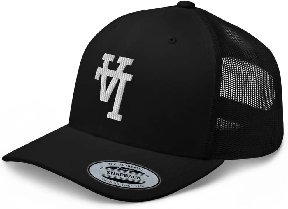 NG Upside Down LA Embroidered Curved Bill Trucker Hat Mid Crown Adjustable Los Angeles Cap