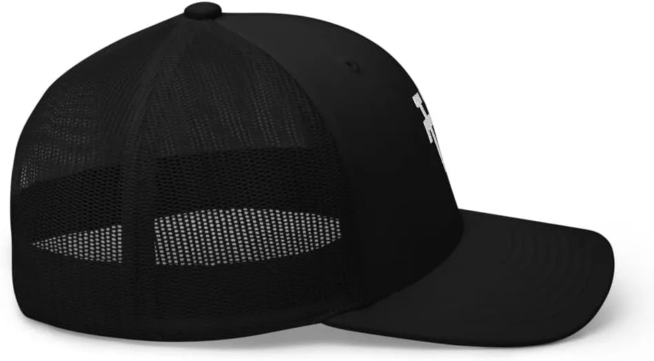 NG Upside Down LA Embroidered Curved Bill Trucker Hat Mid Crown Adjustable Los Angeles Cap