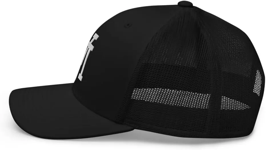 NG Upside Down LA Embroidered Curved Bill Trucker Hat Mid Crown Adjustable Los Angeles Cap