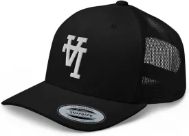 NG Upside Down LA Embroidered Curved Bill Trucker Hat Mid Crown Adjustable Los Angeles Cap