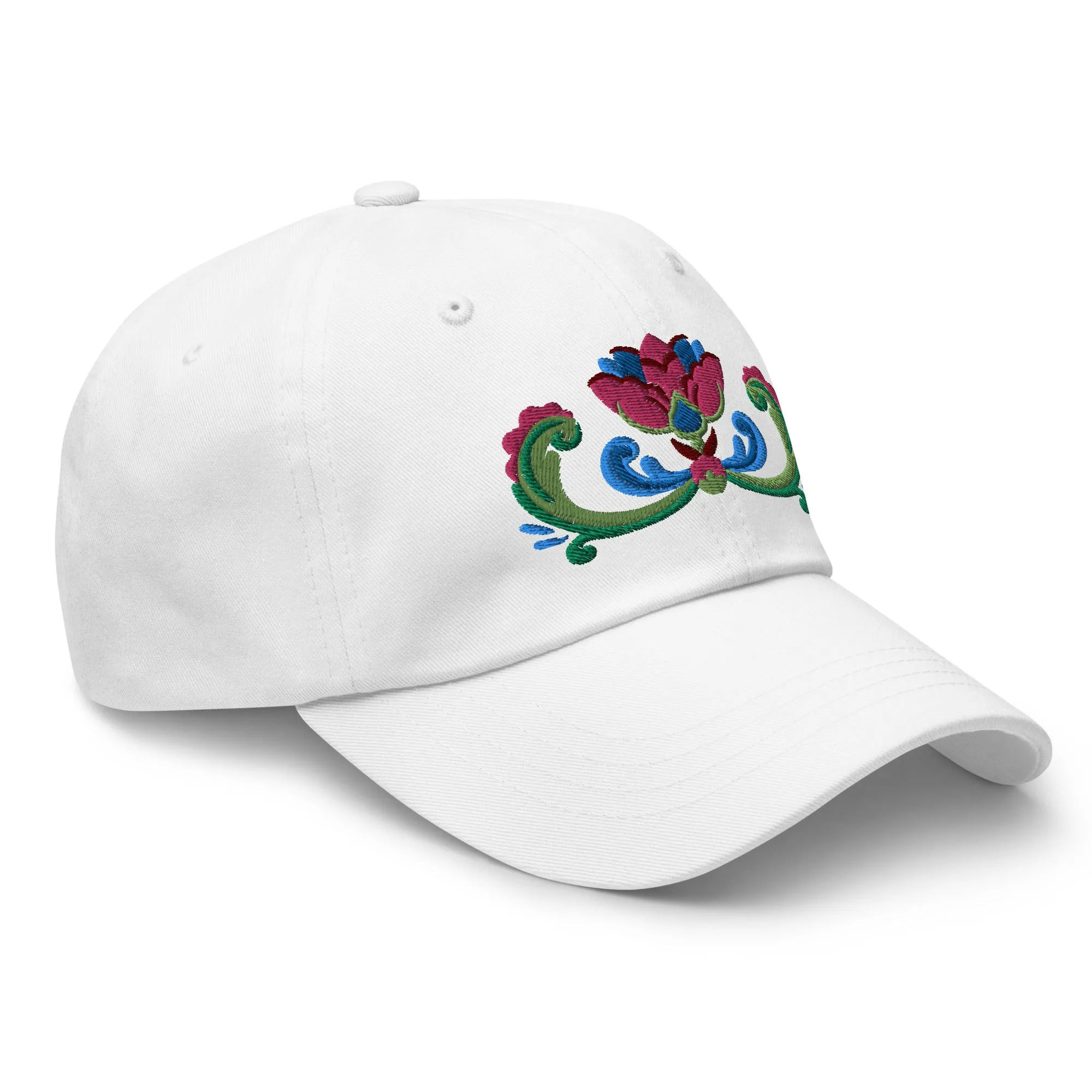 Norwegian Rosemaling Embroidered Dad Hat