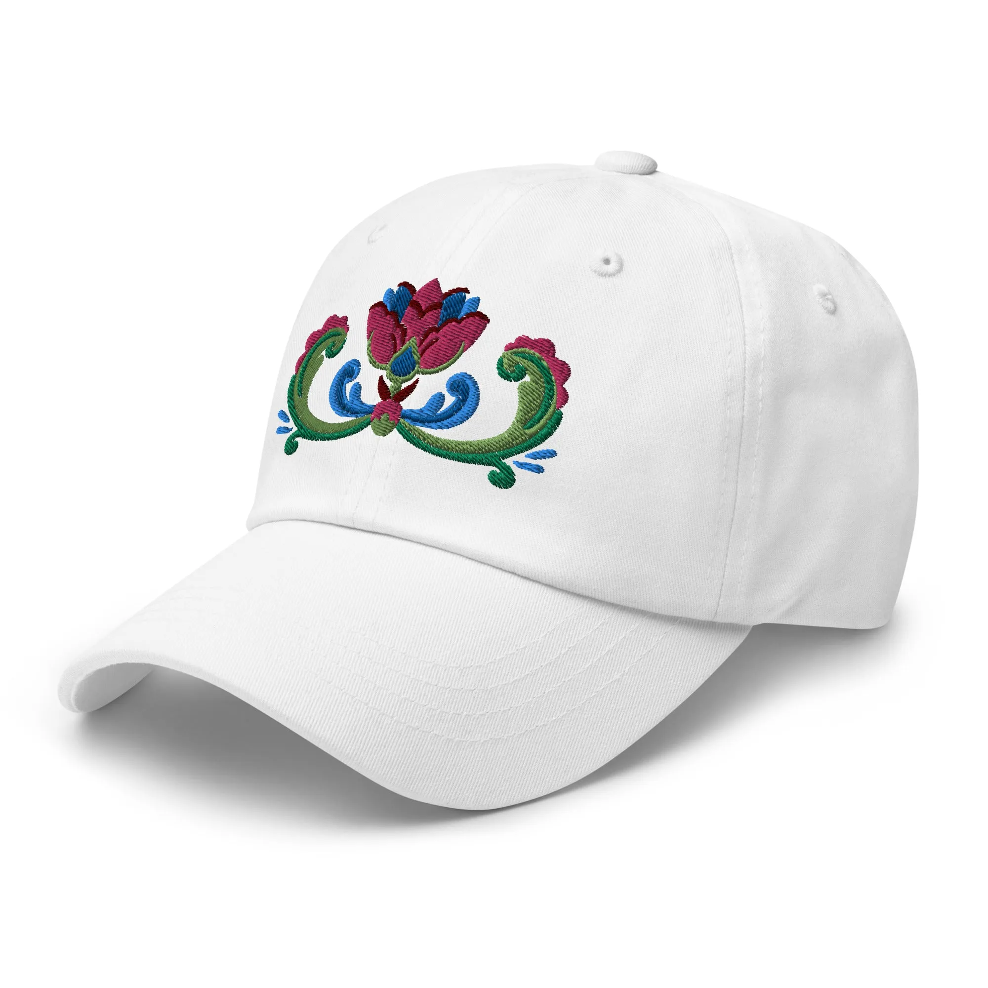 Norwegian Rosemaling Embroidered Dad Hat