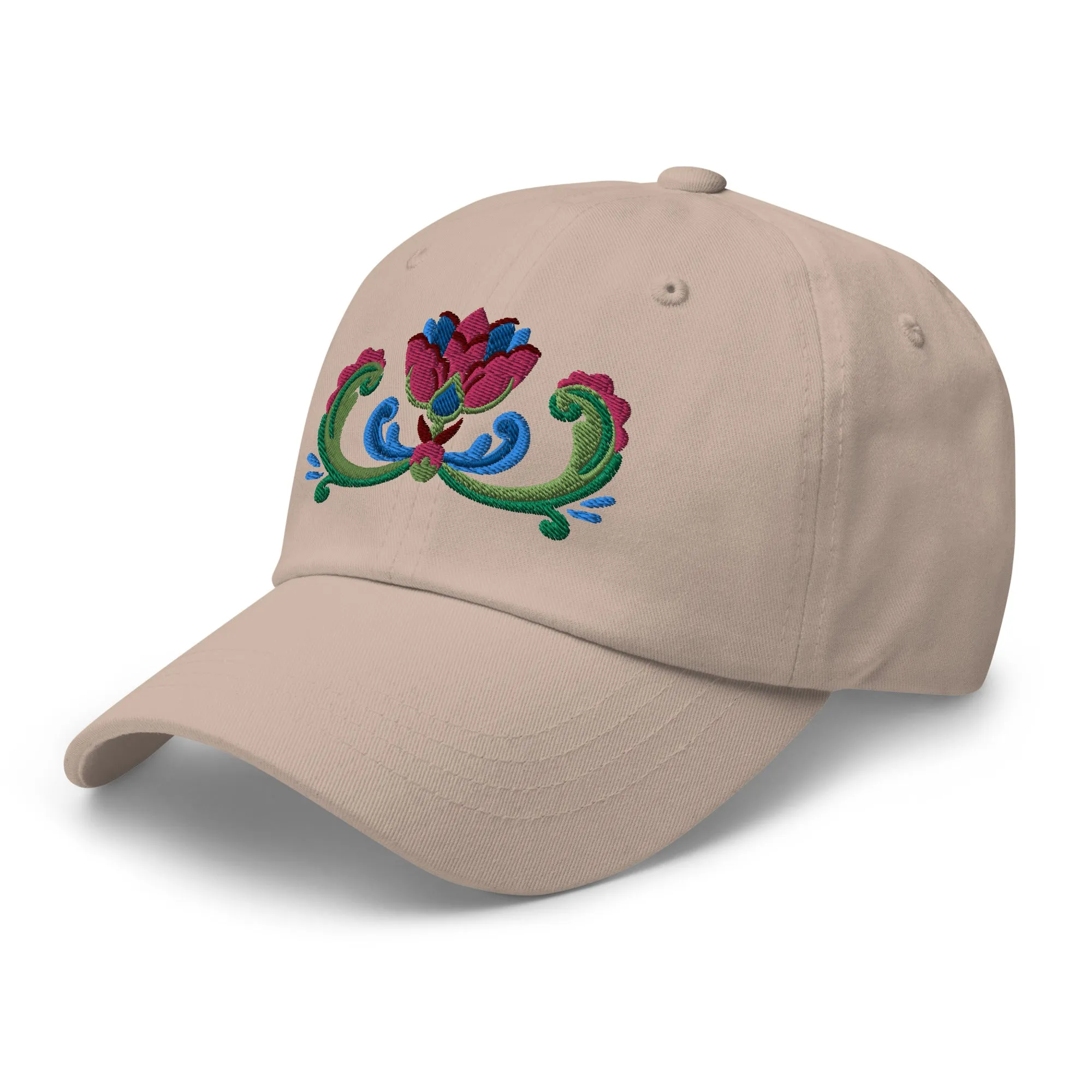 Norwegian Rosemaling Embroidered Dad Hat