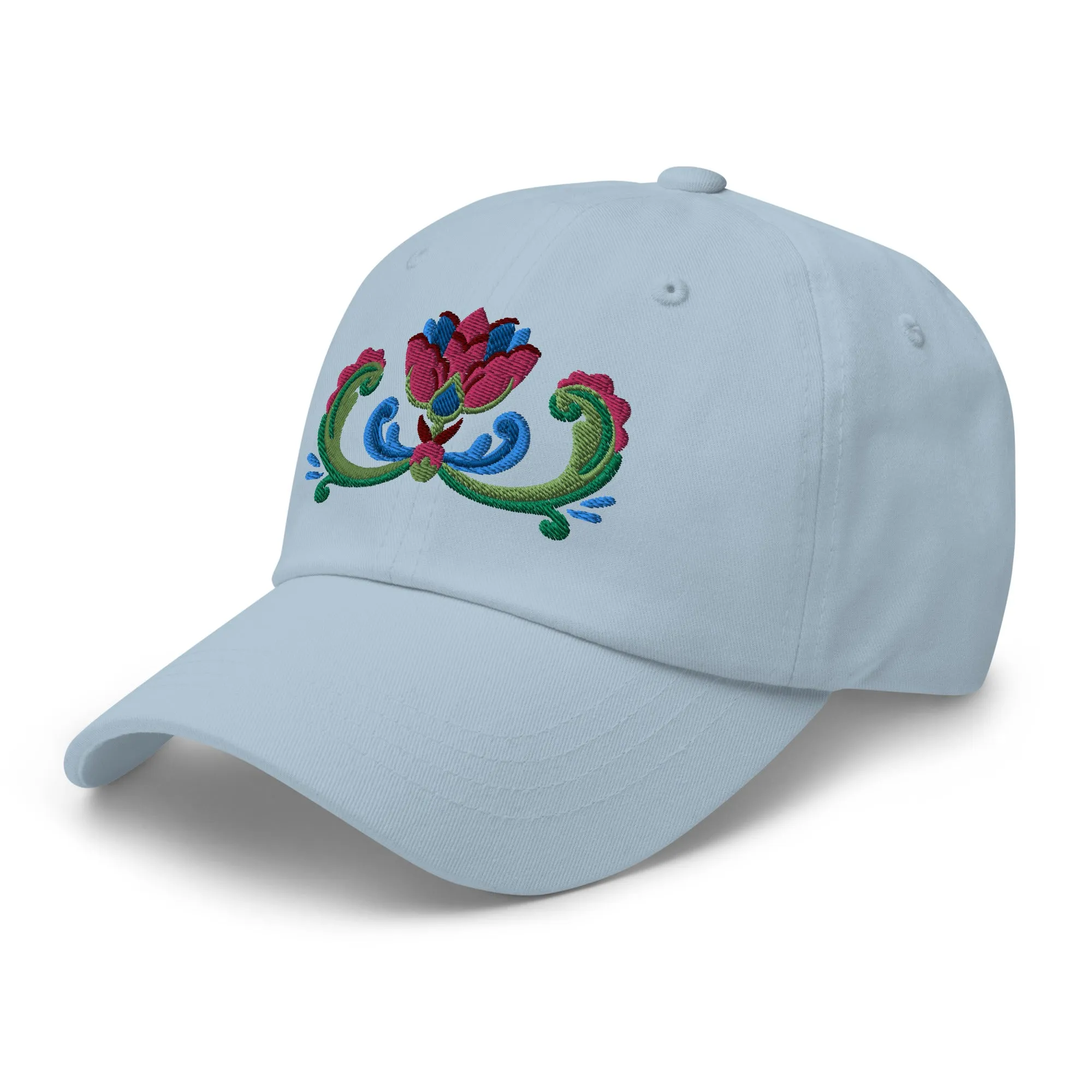 Norwegian Rosemaling Embroidered Dad Hat