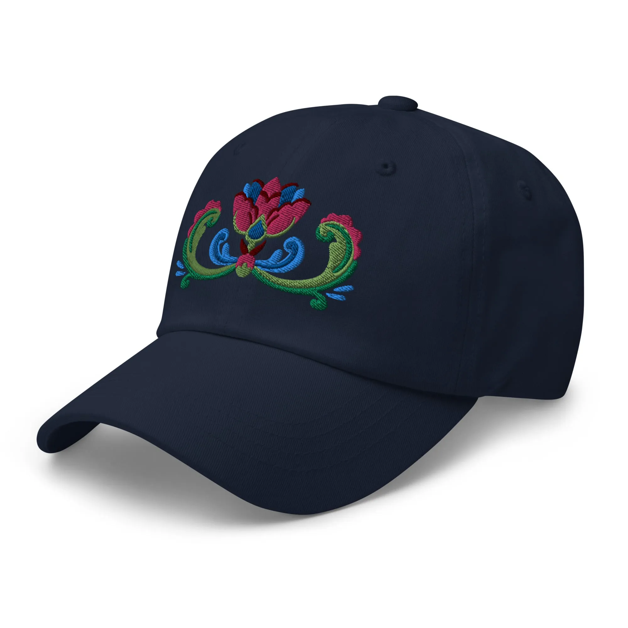 Norwegian Rosemaling Embroidered Dad Hat