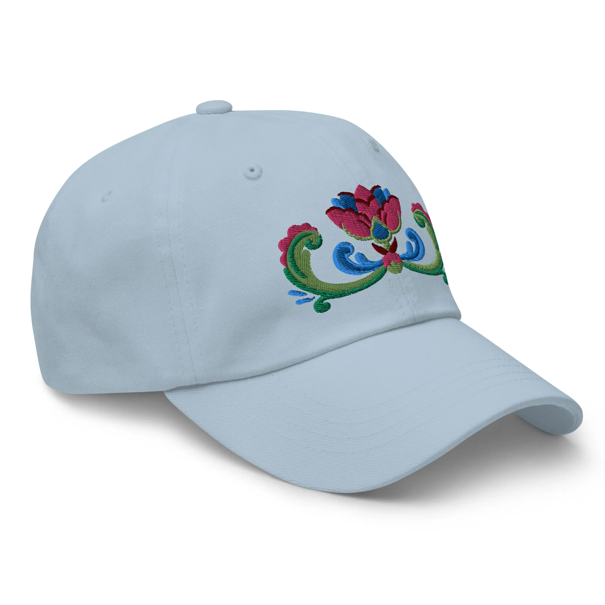 Norwegian Rosemaling Embroidered Dad Hat