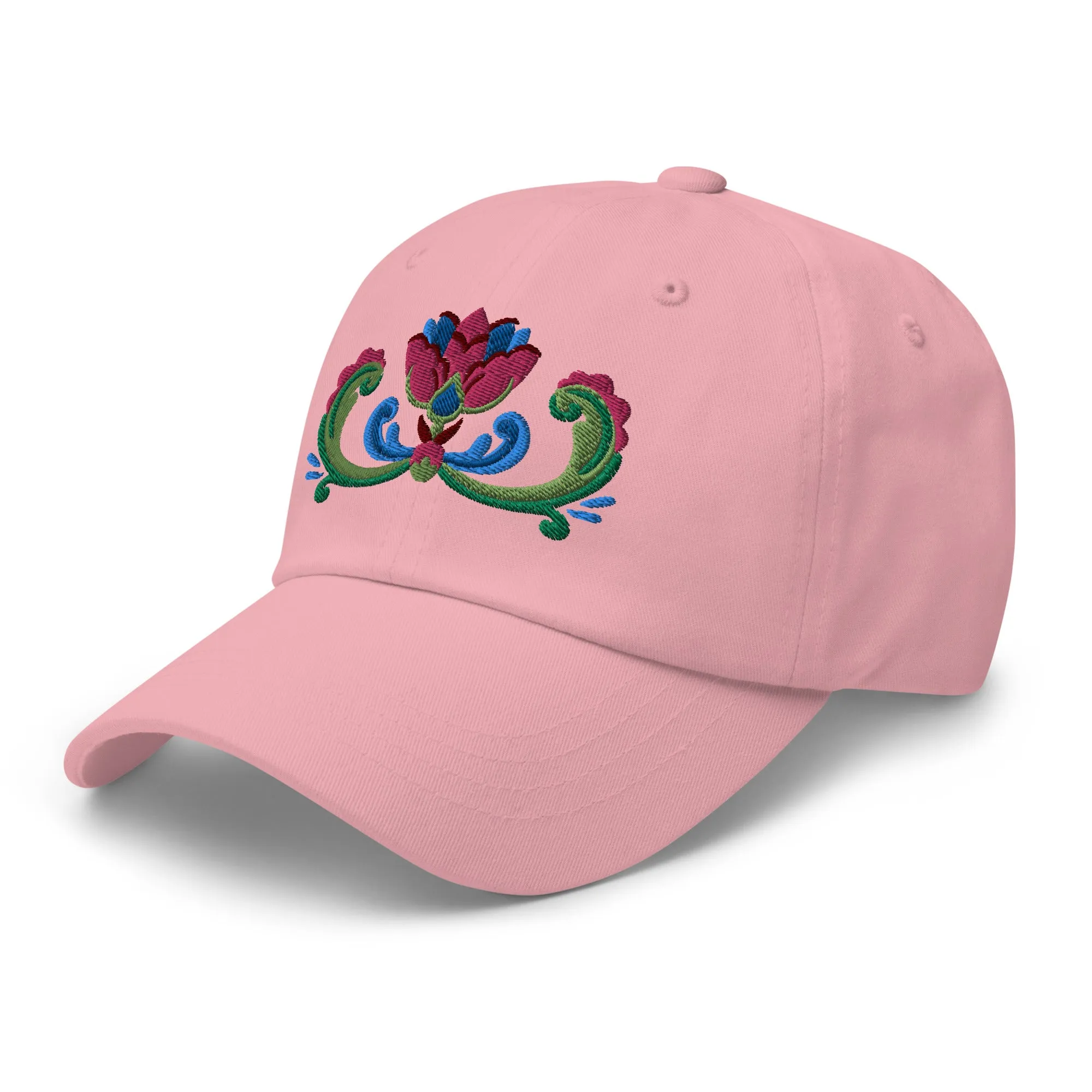 Norwegian Rosemaling Embroidered Dad Hat