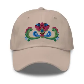 Norwegian Rosemaling Embroidered Dad Hat