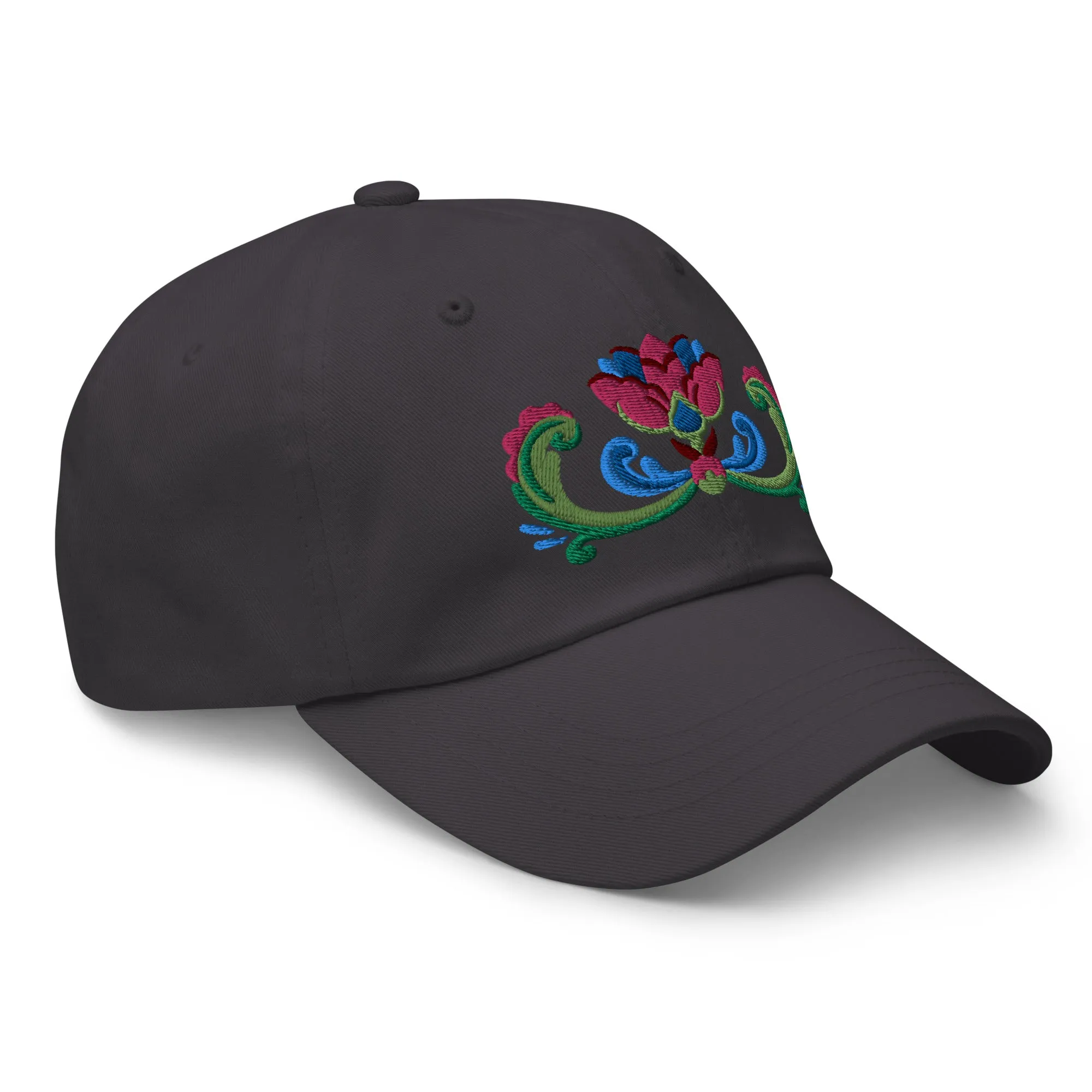 Norwegian Rosemaling Embroidered Dad Hat