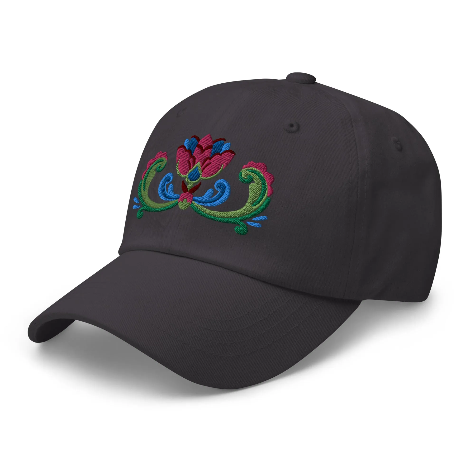 Norwegian Rosemaling Embroidered Dad Hat