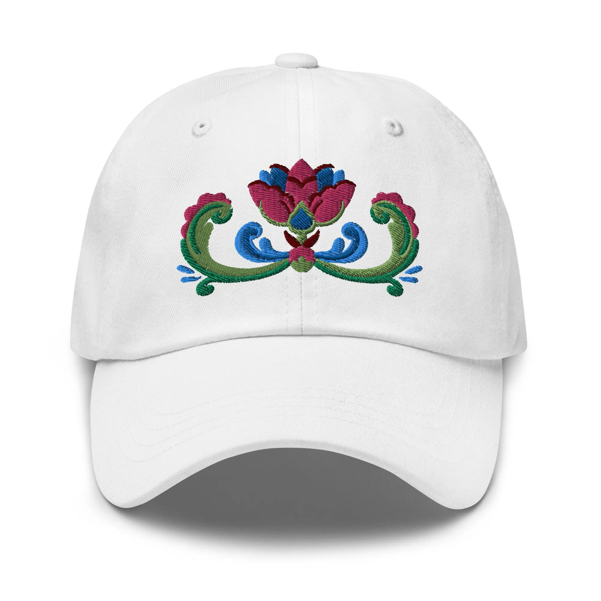 Norwegian Rosemaling Embroidered Dad Hat