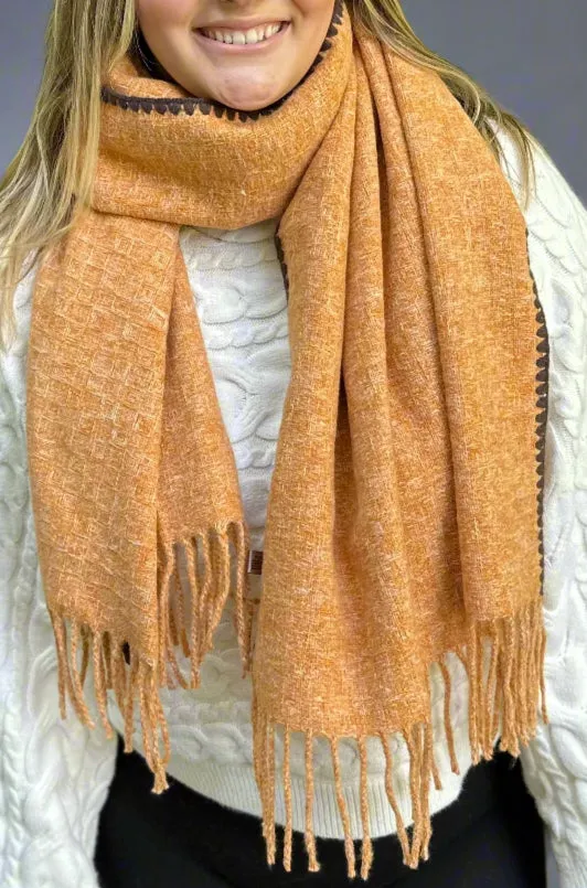 Oblong Fringe Blanket Scarf