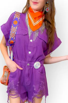 Orange Rhinestone Fringe Bandana Scarf