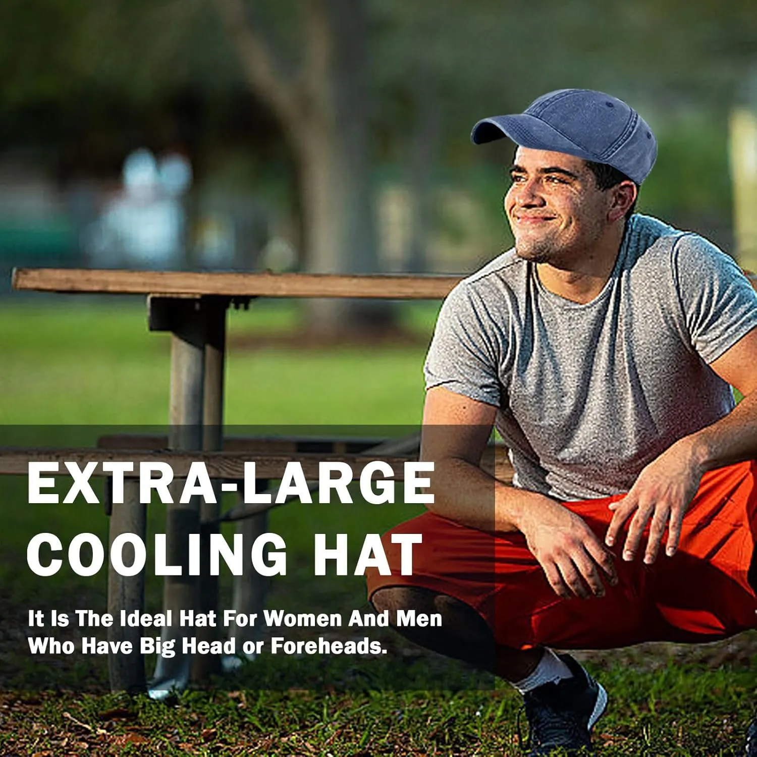 Oversized XL XXL 100% Cotton Basebal Cap Large Dad Washed Sport Cap Unconstructed Low Profilel Hat for Big Head(23.5"-25.5")