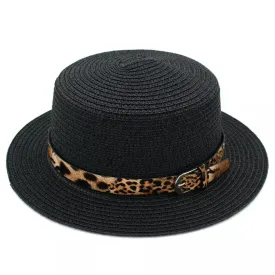 Pessoa Summer Straw Boater Hat