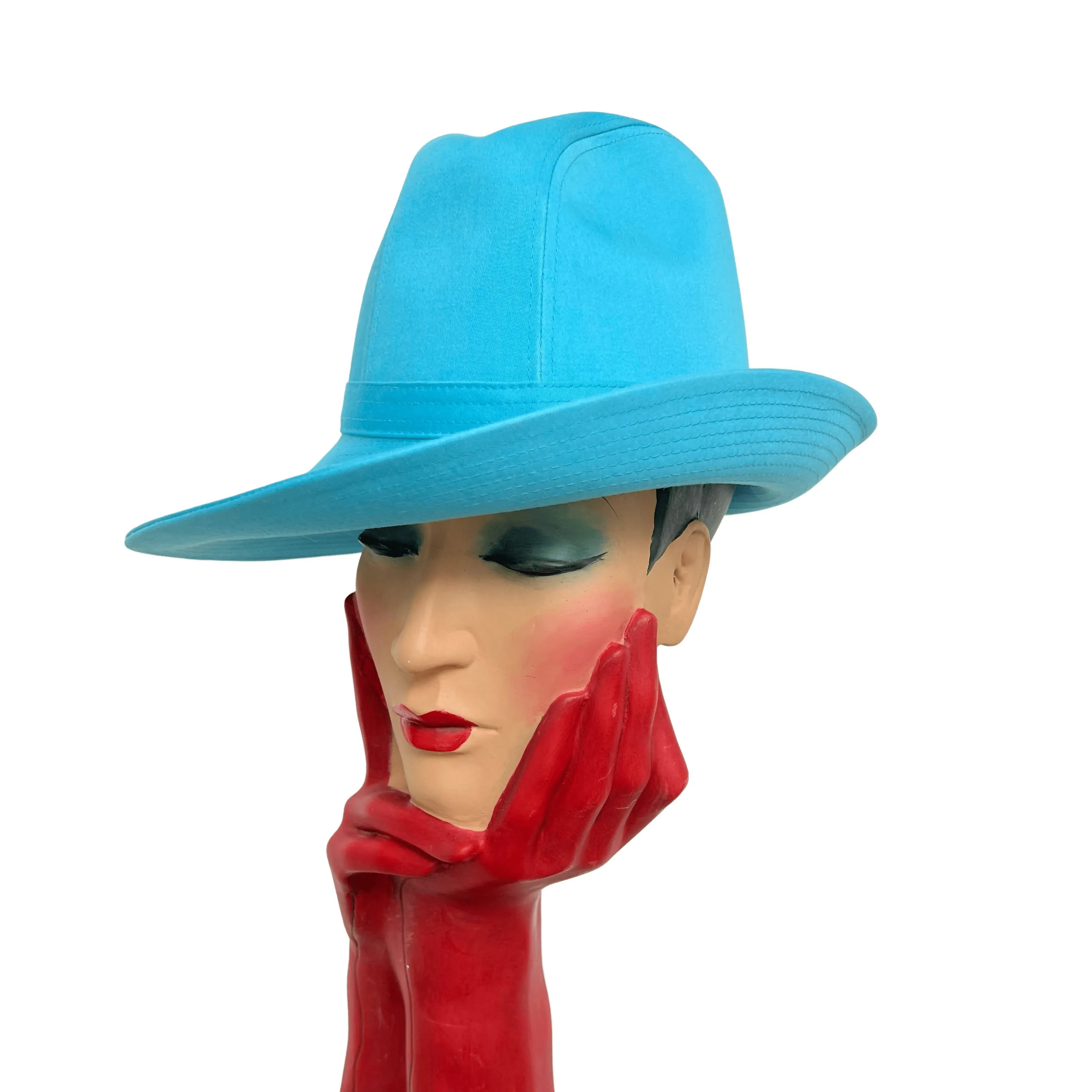 Philip Treacy New Sky Blue Chic Trilby Hat