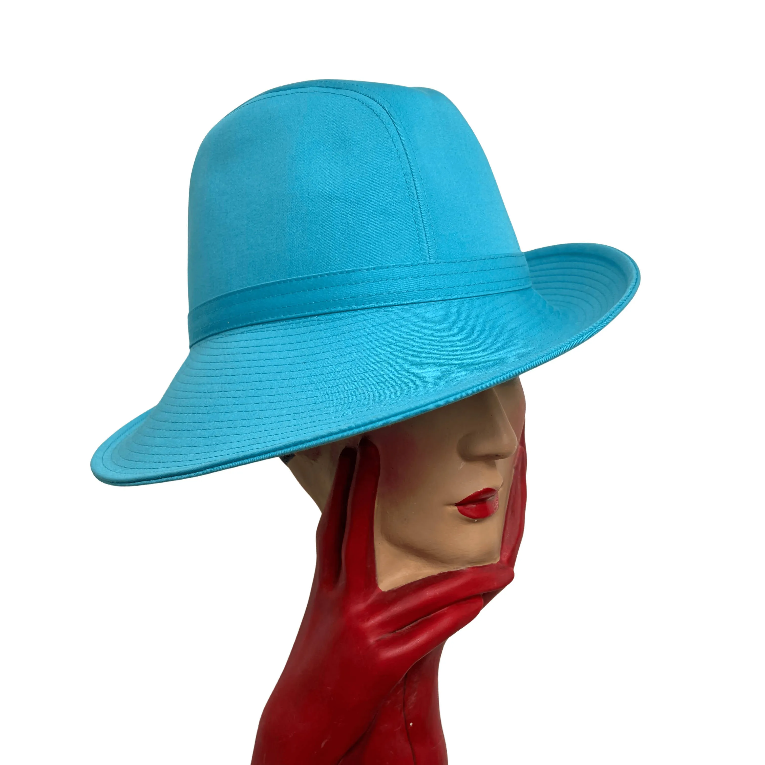 Philip Treacy New Sky Blue Chic Trilby Hat