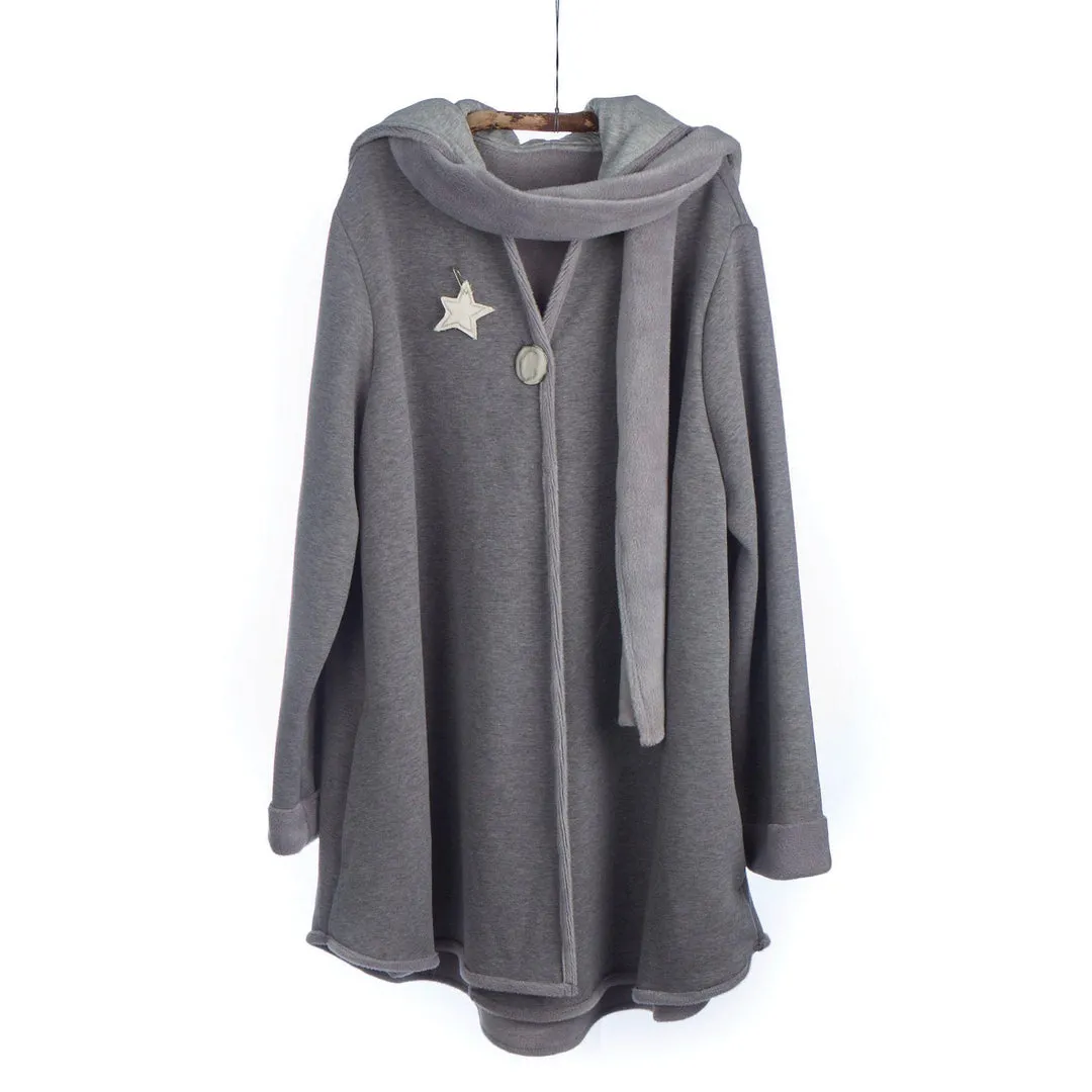 RETIRED - Grey Hoody with Scarf