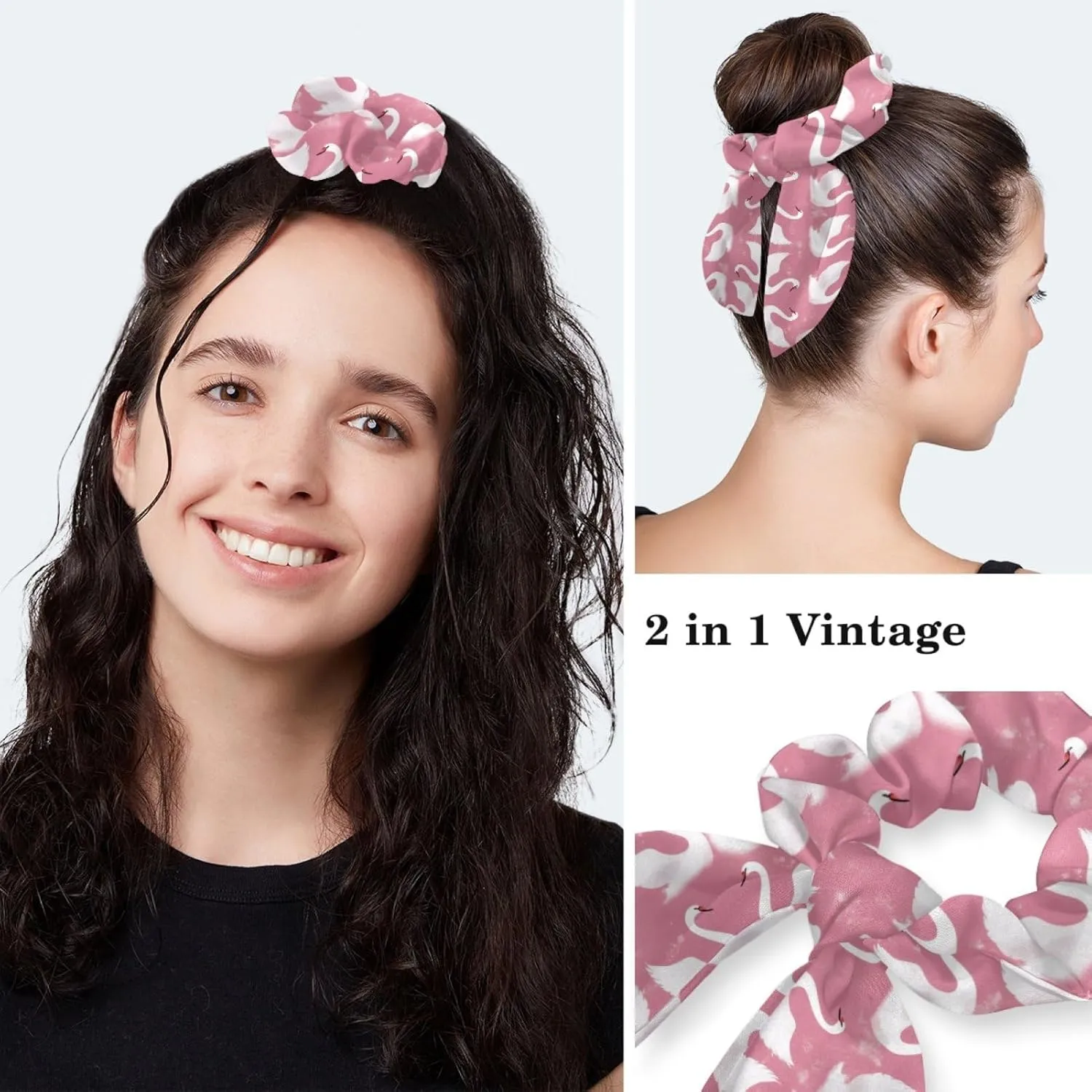 Scrub Caps Women, Ponytail Holder Surgical Cap with Hair Scrunchy