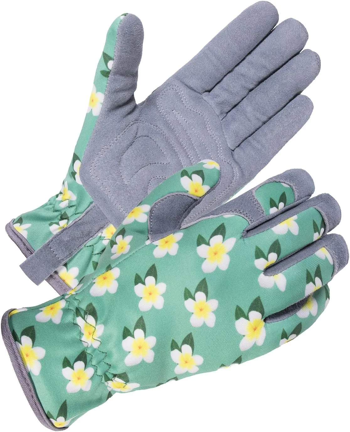 SKYDEER Premium Genuine Deerskin Suede Women's Gardening Gloves, Ultra-Soft Padded, Comfort Fit for Work (SD6611/L)