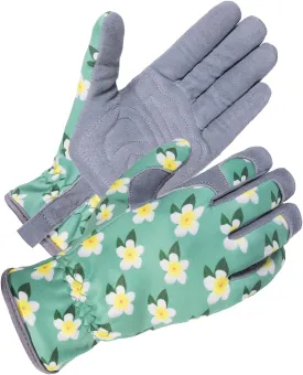 SKYDEER Premium Genuine Deerskin Suede Women's Gardening Gloves, Ultra-Soft Padded, Comfort Fit for Work (SD6611/L)