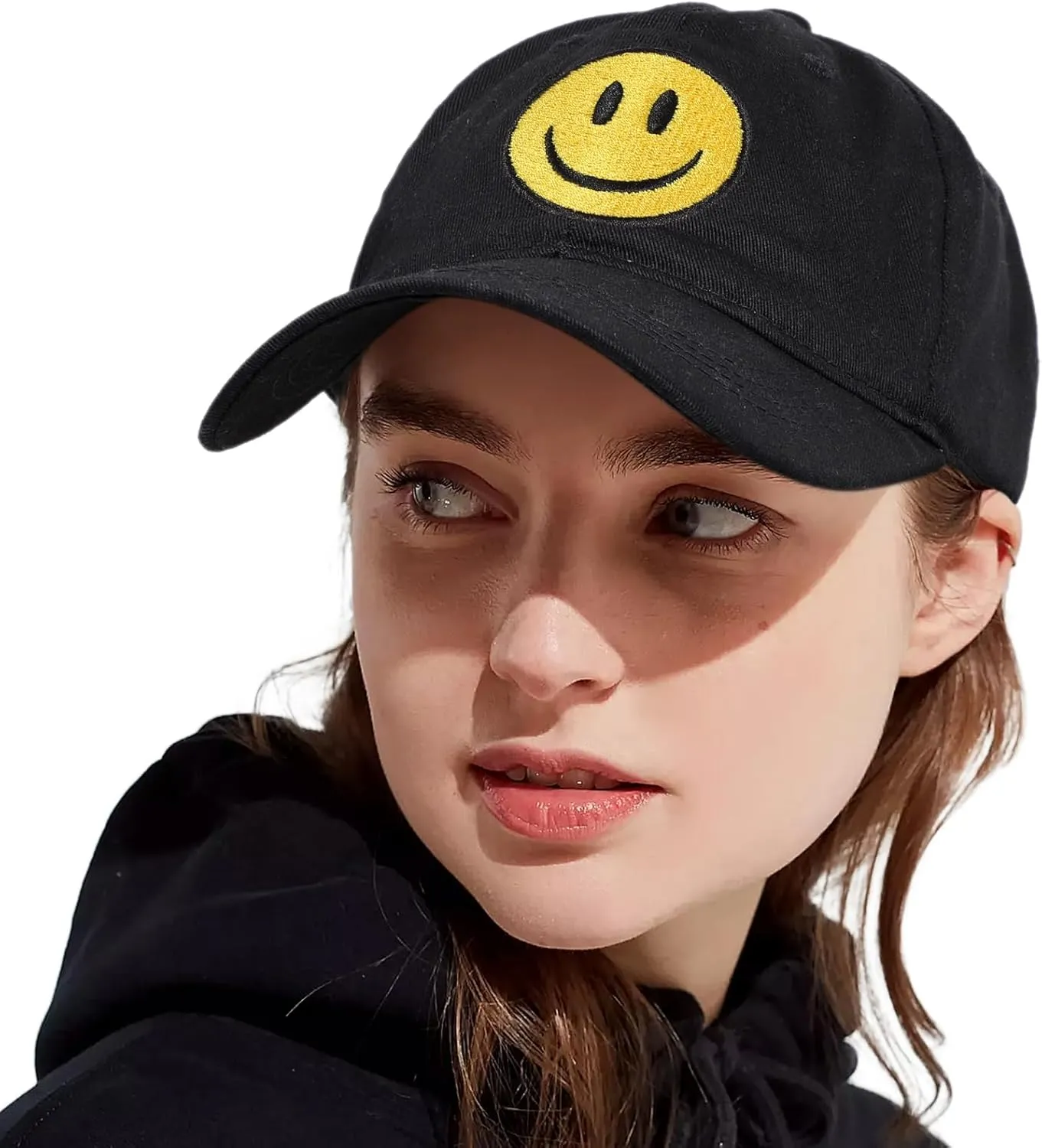 SONMONY Smile Face Baseball Cap for Women Men Cute Baseball Caps Unstructured Cotton Dad Hat