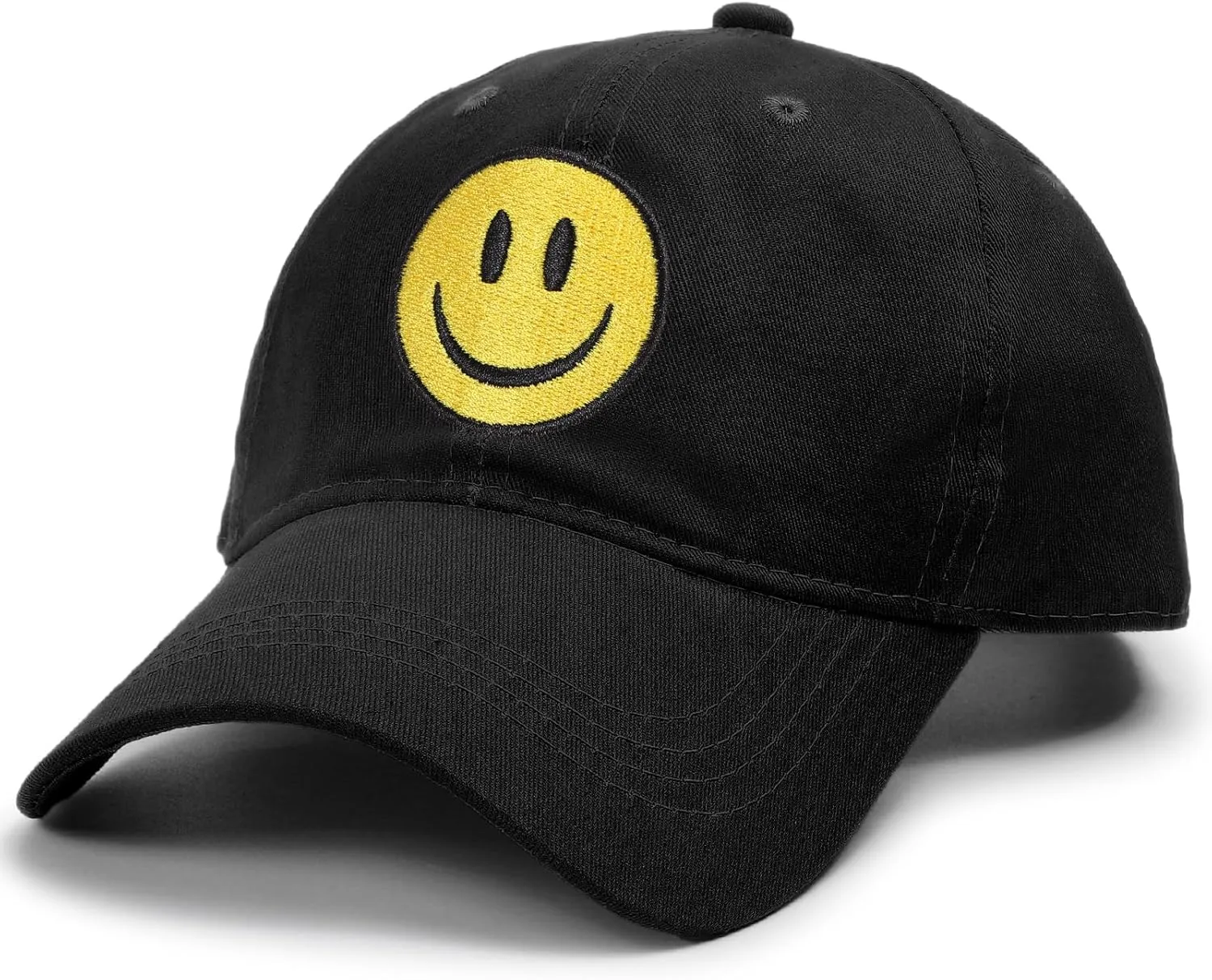 SONMONY Smile Face Baseball Cap for Women Men Cute Baseball Caps Unstructured Cotton Dad Hat