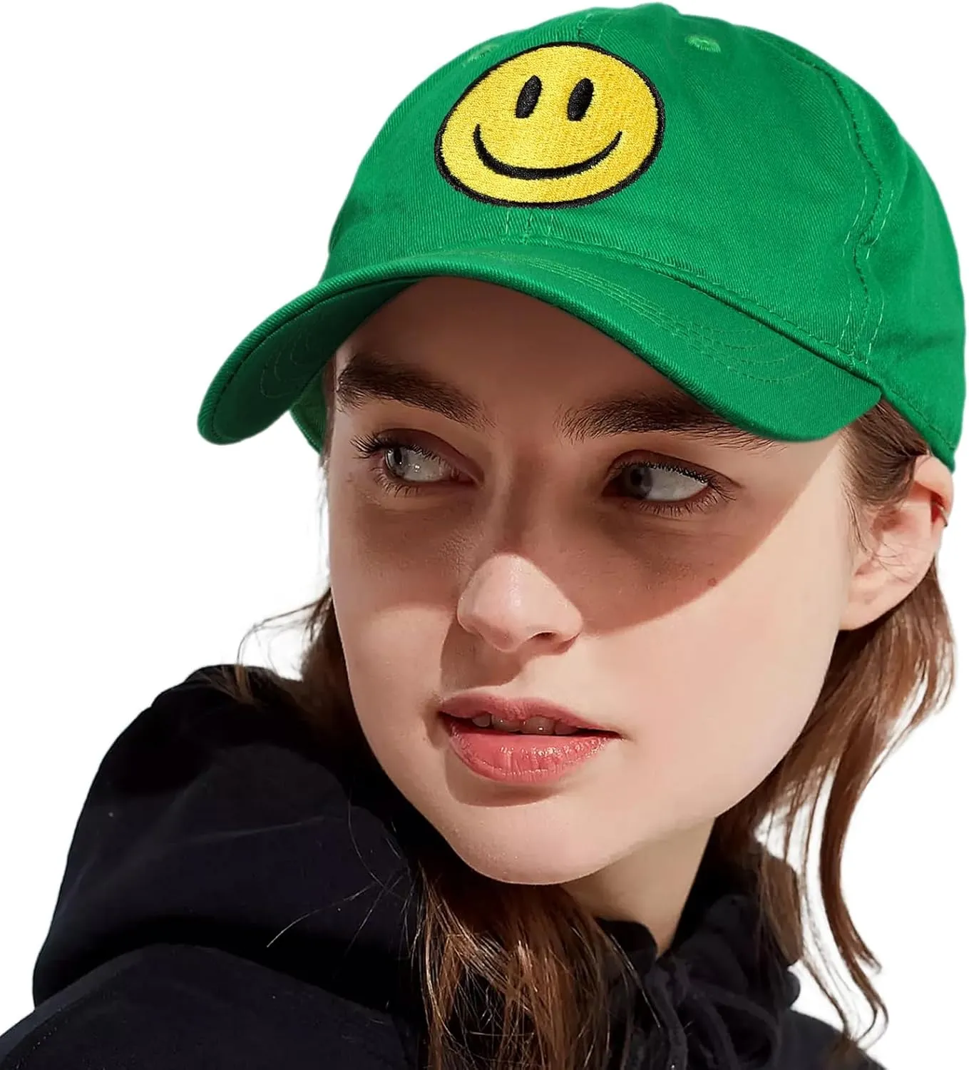 SONMONY Smile Face Baseball Cap for Women Men Cute Baseball Caps Unstructured Cotton Dad Hat