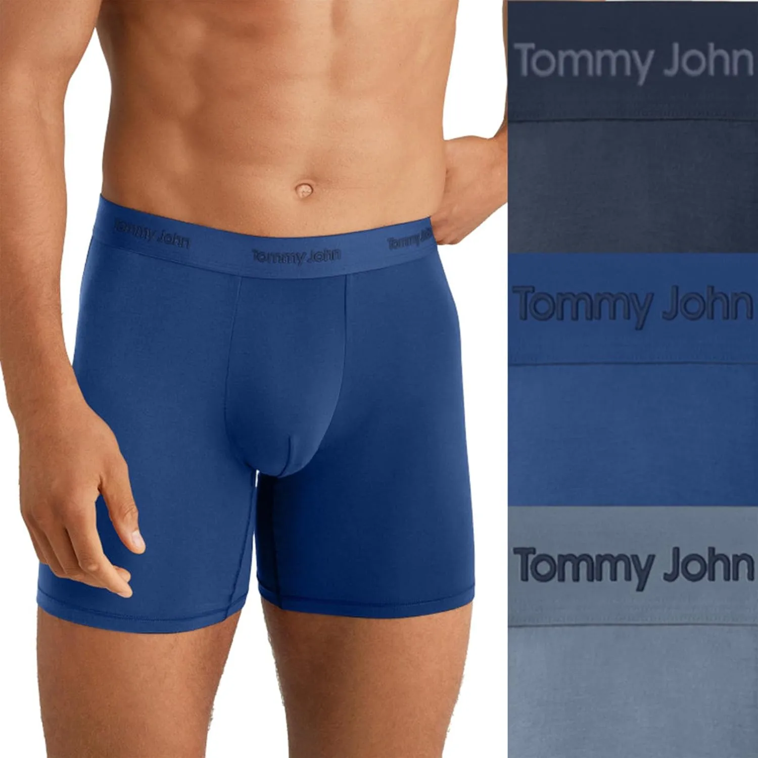 Tommy John Men's Luxe Modal 6" Boxer Brief Underwear 3-Pack