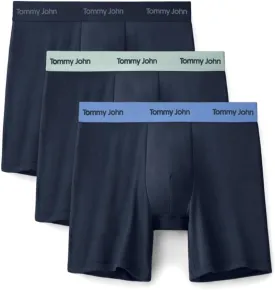 Tommy John Men's Luxe Modal 6" Boxer Brief Underwear 3-Pack