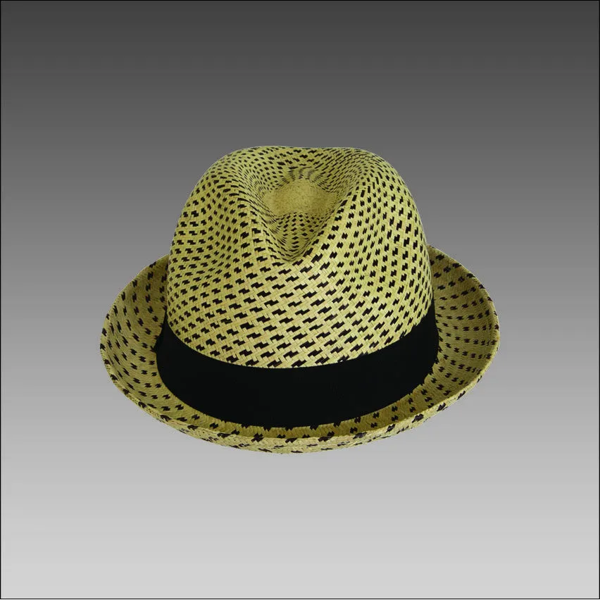 Tumia Striped Trilby Panama Hat