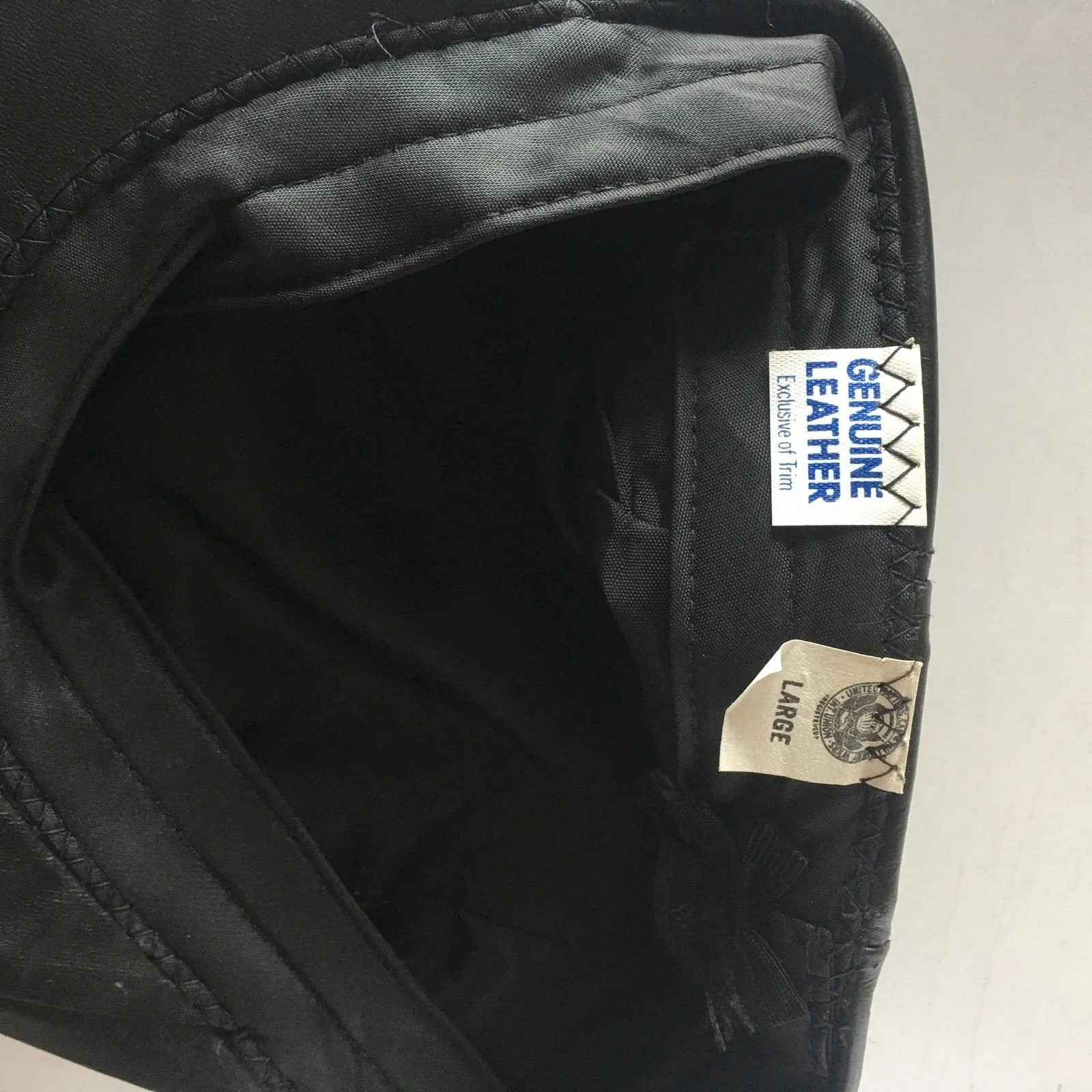 United Hatters Caps Black Leather Newsboy Hat Vintage Accessories