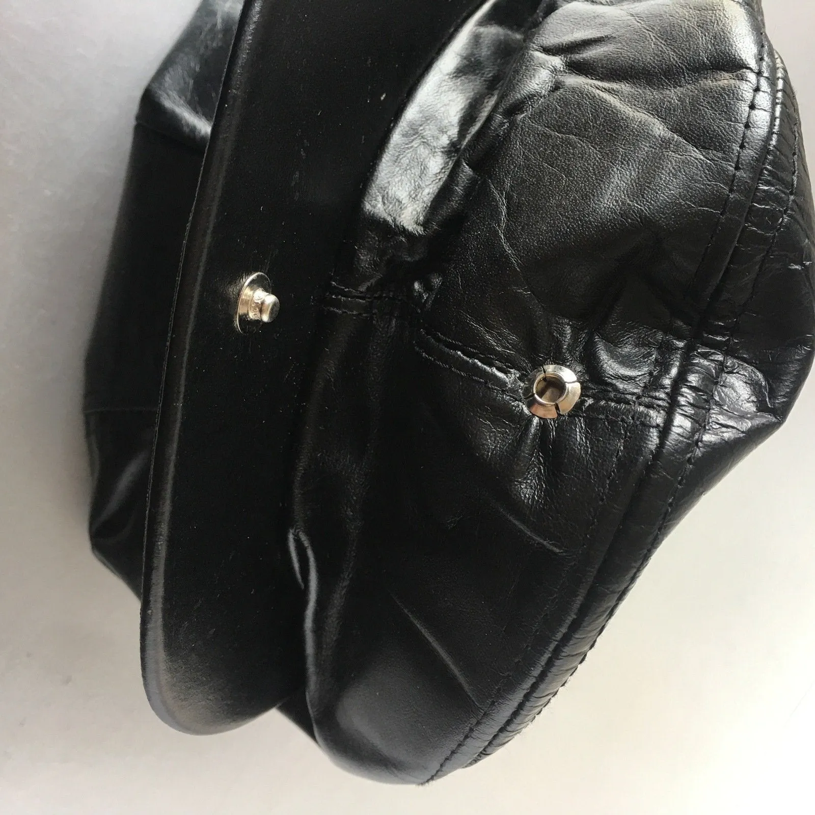 United Hatters Caps Black Leather Newsboy Hat Vintage Accessories