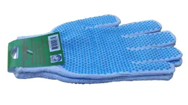 White Work Glove with Blue Dots – Dozen