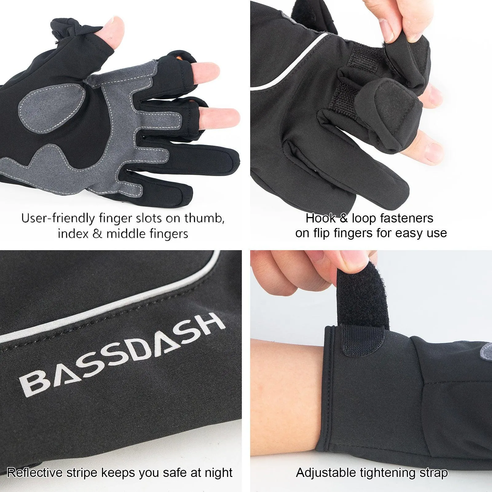 WintePro Water-resistant Fishing Hunting Gloves with Fleece Lining