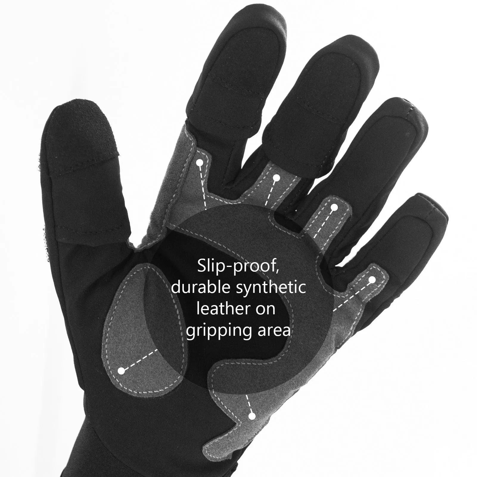 WintePro Water-resistant Fishing Hunting Gloves with Fleece Lining