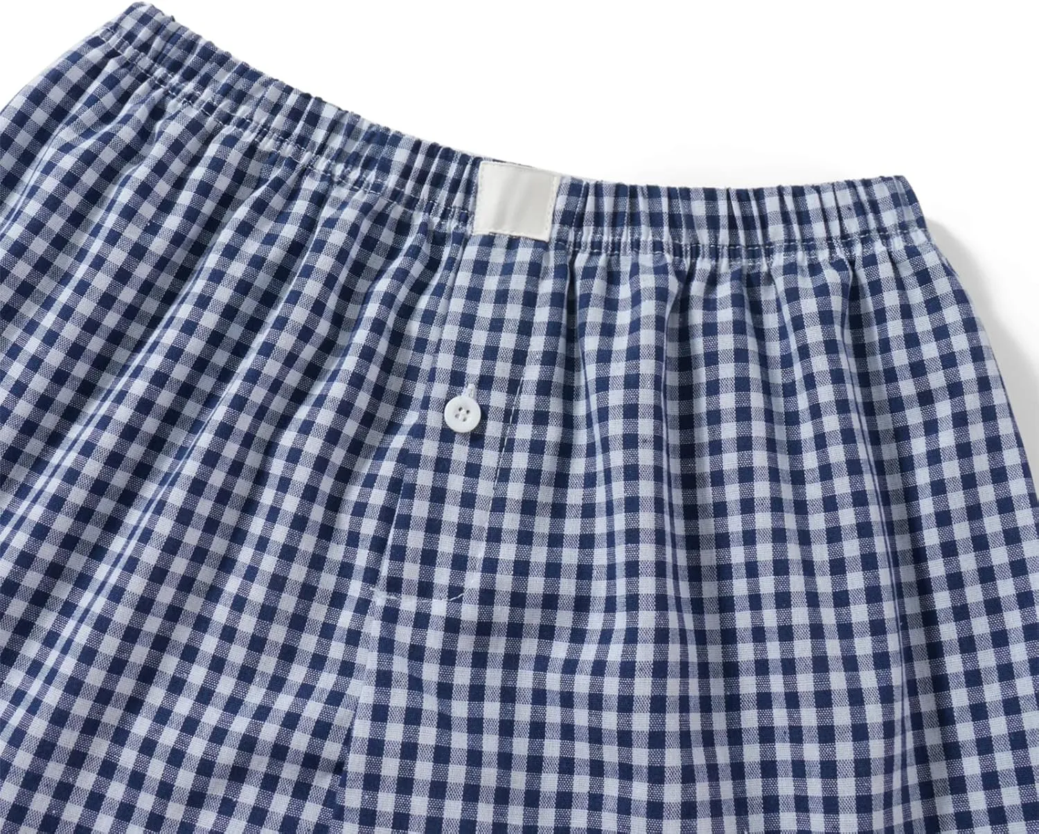 Women Y2k Pajamas Shorts Micro Button Boxers Elastic Waist Cute Pj Bottoms Summer Plaid Lounge Short