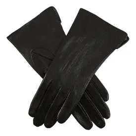 Women's Three-Point Lined Imitation Peccary Leather Gloves