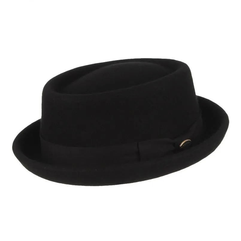 Wool Felt Crushable Pork Pie Hat